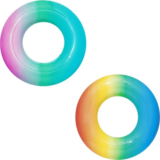 Bestway Zwemring Regenboog, 91cm 4 Bestway Zwemring Regenboog, 91cm - Afbeelding 2