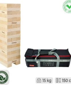 Ubergames Giga Stapeltoren, Tot 150 Cm Hoog! Uit ECO India Hout - In Supermooie Draagtas - Sterk En Met Draaghengsels - Klasse En Geweldig -actiespellen Verkoop 550x565 1