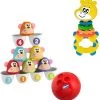 Chicco Bundel - Bowling Aapjes 2-in-1 Bowlingspel En Blikgooien & Rammelaar Multi-Activiteitsratel Gilby De Giraffe -actiespellen Verkoop 550x565 3
