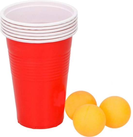 Merkloos Beerpong 9 Delig - 6 Bekers Met 3 Balletjes - Bierpong - Bier-pong - Beer Pong Set - Beerpong Bekers - Beerpong Tafel 3 Merkloos Beerpong 9 Delig - 6 Bekers Met 3 Balletjes - Bierpong - Bier-pong - Beer Pong Set - Beerpong Bekers - Beerpong Tafel