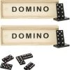 Merkloos 4x Domino Spellen In Houten Kistjes - 15 X 5 X 3 Cm - 112x Dominostenen/steentjes -actiespellen Verkoop 550x583 6