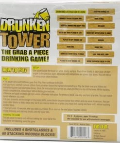 CRYTIVE Drankspel - Drunken Tower Drankspel - Drankspel - Drankspel Inclusief 4 Shot Glaasjes -actiespellen Verkoop 550x591 2