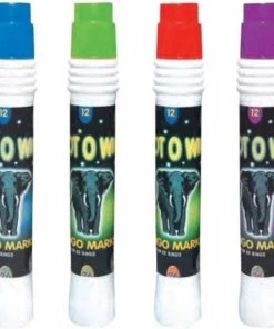 Merkloos 12x Bingostiften - 3x Stuks Per Kleuren Groen / Paars / Blauw En Rood - Bingo Markeerstiften