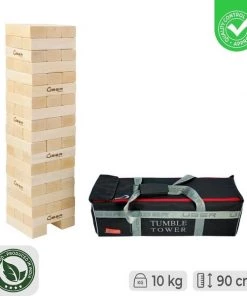 actiespellen Verkoop 11 Ubergames Stapeltoren Spel, Tot 90 Cm Hoog, ECO Pijnbomenhout Top Kwaliteit Klasse En Geweldig