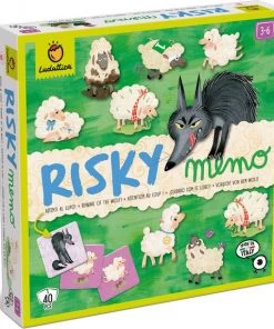 Ludattica Memory: RISKY MEMO PAS OP VOOR DE WOLF 22,5x22,5x4cm, Met 40 Kaartjes En Instructies, 3+