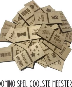 Stars 4 You Domino Spel Coolste MEESTER | Cadeau | Liefste Meester | De Coolste Ben Jij | Einde Schooljaar | Topmeester | Origineel Cadeau