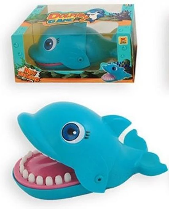 JIN Spel Biting Dolfijn Blauw 3 JIN Spel Biting Dolfijn Blauw