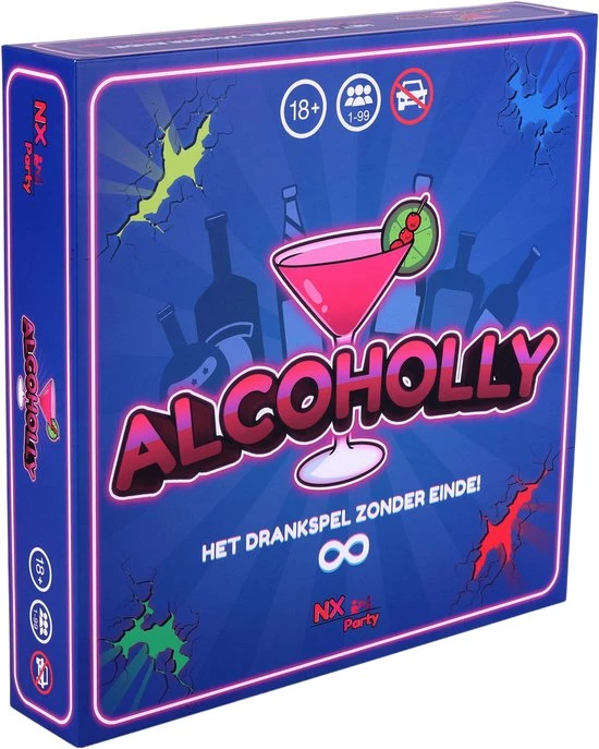 NX Party® - ALCOHOLLY® - Drankspel - Nederlandstalig - Bordspel - Spelletjes Voor Volwassenen - Drank Spelletjes 3 NX Party® - ALCOHOLLY® - Drankspel - Nederlandstalig - Bordspel - Spelletjes Voor Volwassenen - Drank Spelletjes
