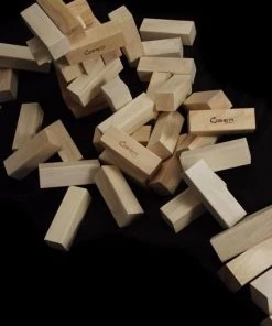 Ubergames Mega Stapeltoren, Tot 200 Cm. 40 Kg. ECO Hardhout -actiespellen Verkoop 550x706 2