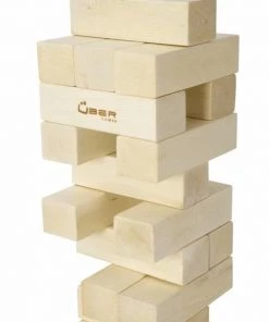 Ubergames Mega Stapeltoren, Tot 200 Cm. 40 Kg. ECO Hardhout -actiespellen Verkoop 550x825 3